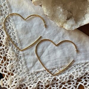 Kate Spade Large Heart Hoop Earrings